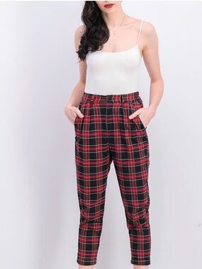 Bershka Women's plaid trousers
